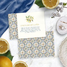 Cartão De Informações italiano