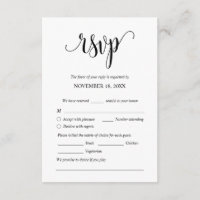 Janto de casamento moderno convida RSVP Enclosure