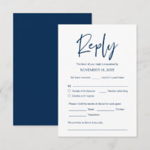 Janto de casamento RSVP, opção de refeição, solici