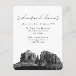 Cartão De Informações Janto de ensaio Elegante Sedona Wedding