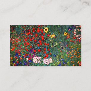 Cartão De Informações Jardim Flor Gustav Klimt
