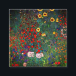 Cartão De Informações Jardim Flor Gustav Klimt<br><div class="desc">Cartões de folheto que apresentam o Jardim de Fazendas de pintura a óleo de Gustav Klimt com girassóis (1907). Um belo jardim de girassóis e belas flores azuis,  vermelhas,  roxas,  rosa e brancas. Um presente de excelente para fãs de Arte Nouveau e de Arte Austríaca.</div>