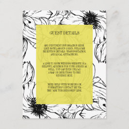 Cartão De Informações Jardim Moderno | Detalhes do convidado de casament