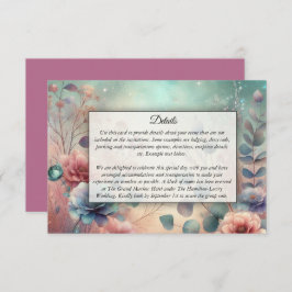 Cartão De Informações Jardim Secreto no Brilho da Noite