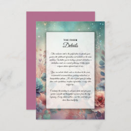 Cartão De Informações Jardim Secreto no Brilho da Noite