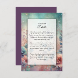 Cartão De Informações Jardim Secreto no Brilho da Noite