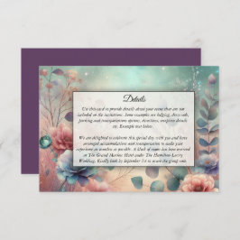 Cartão De Informações Jardim Secreto no Brilho da Noite