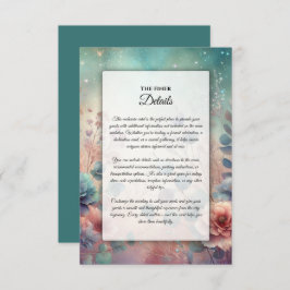 Cartão De Informações Jardim Secreto no Brilho da Noite