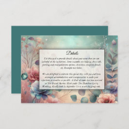 Cartão De Informações Jardim Secreto no Brilho da Noite