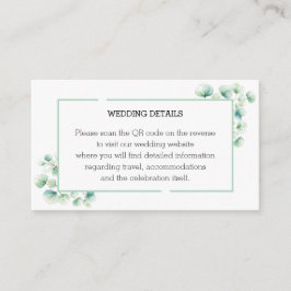 Cartão De Informações Jardim Verde Eetéreo Inspirou Folhas Casadas QR