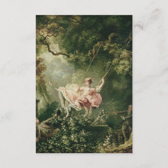Cartão De Informações Jean-Honoré Fragonard - The Swing, (Frente)
