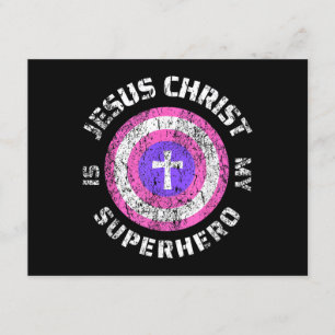 Cartão De Informações Jesus Cristo é meu super-herói Jesus
