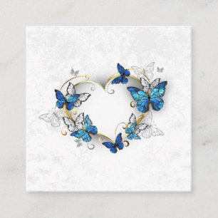 Cartão De Informações Jewelry Heart with Butterflies Morpho