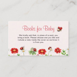 Cartão De Informações Joaninha Bebê Chuvinha Floral Livros Para Bebê