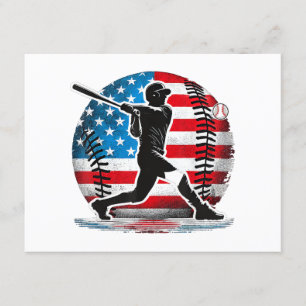 Cartão De Informações Jogador de beisebol americano batedor com os Estad