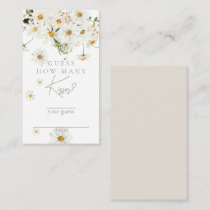 Cartão De Informações Jogo de Beijos Modernos de Bridal Daisy Boho Wildf