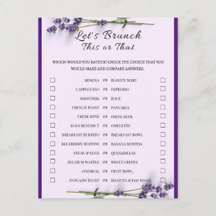 Cartão De Informações Jogo de Chá Bridal Brunch de 2 em 1