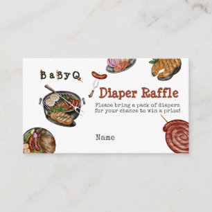 Cartão De Informações Jogo de Chá de fraldas de Festa de Quintal de Barb