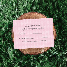 Cartão De Informações Jogo de Chá de fraldas de Sugestão de Nome de Coel