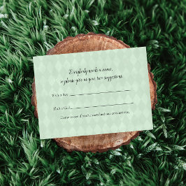 Cartão De Informações Jogo de Chá de fraldas de Sugestão de Nome de Coel