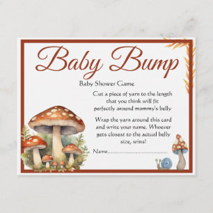 Cartão De Informações Jogo de chá de fraldas do Woodland Mushroom Baby