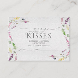 Cartão De Informações Jogo de Chá de Noiva Floral Aquarela de Flores Sil