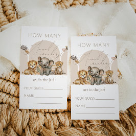 Cartão De Informações Jogo de criadores de animais do Chá Baby Safari Bo