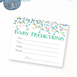 Cartão De Informações Jogo de Predicações de Bebês de Bebê de Bebê