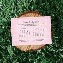 Jogo de Previsão de Chegada de Bebês Rosa-Branco