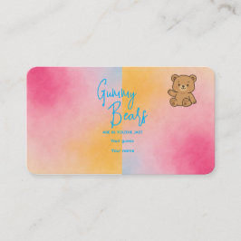 Cartão De Informações Jogo do Urso Gummy do chá de fraldas - Design do P