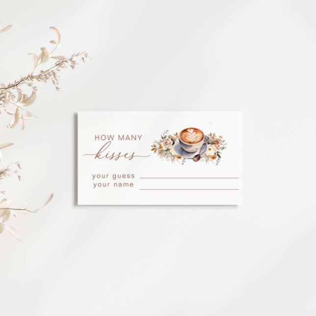 Cartão De Informações Jogo para chá de noiva Quantos Beijos Café  (Criador carregado)