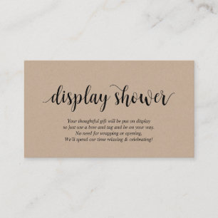 Cartão De Informações Kraft Russo Moderno, Script Preto, Chá