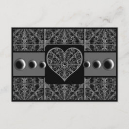 Cartão De Informações Lace Black Cerâmico