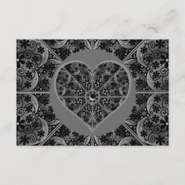 Cartão De Informações Lace cerâmico Preto