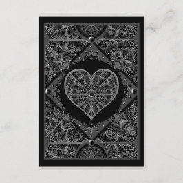 Cartão De Informações Lace cerâmico Preto