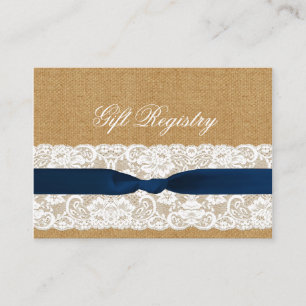 Cartão De Informações Laço de serapilheira do FALSO, lista de presentes