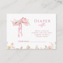 Laço Floral Elegante Sorteio de Fraldas para Menin