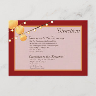 Cartão De Informações Lanternas de papel de placa de direção 3x5 em chin