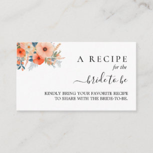 Cartão De Informações Laranja 70s 80s 90s Cor-de-rosa Chá de panela