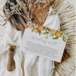 Cartão De Informações Laranjas Citrus Summer Wishing Chá de fraldas