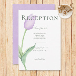 Cartão De Informações Lavanda Tulip Solo Purple Modern Recepção