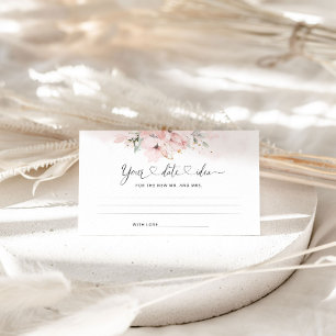 Cartão De Informações Lave as ideias noturnas de Data floral. Data jar G