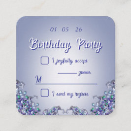 Cartão De Informações Lavender Blue Spring Florals Enclosure Card