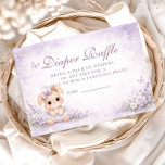 Cartão De Informações Lavender Bunny Floral Diapper Raffle<br><div class="desc">A sweet and whimsical baby shower design featuring an adorable bunny surrounded by soft lavender florals and delicate butterflies. The gentle watercolor palette of lilac, lavender, and soft greenery creates a dreamy nursery aesthetic with a light storybook feel. A tiny bow and tutu add an extra charming touch, making the...</div>