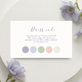Cartão De Informações Lavender Pastel Floral Script Wedding Attire