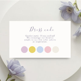 Cartão De Informações Lavender Pastel Floral Script Wedding Attire