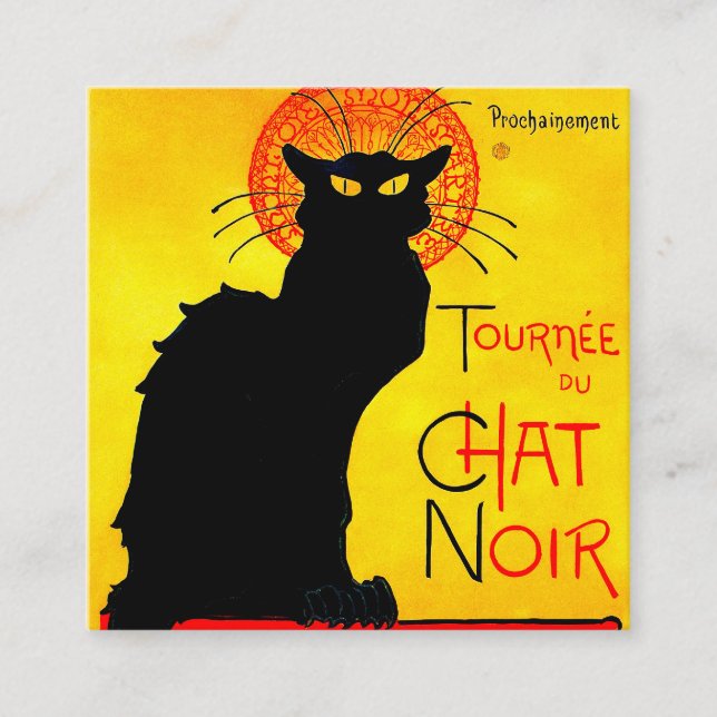 Cartão De Informações Le Chat Noir Vintage (Frente)