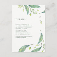 Leafy Green | Informações de Convidado de Casament
