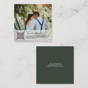 Cartão De Informações LeahG RSVP QR Code PHOTO Details Wedding Card