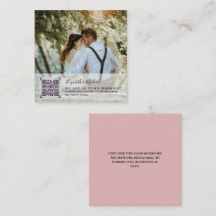 Cartão De Informações LeahG RSVP QR Code PHOTO Details Wedding Card